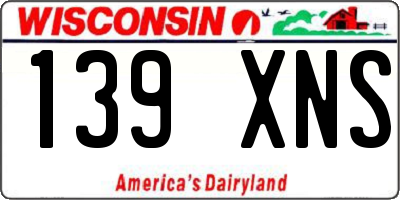 WI license plate 139XNS