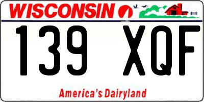 WI license plate 139XQF
