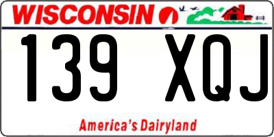 WI license plate 139XQJ
