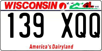 WI license plate 139XQQ