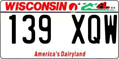 WI license plate 139XQW