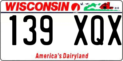 WI license plate 139XQX