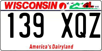 WI license plate 139XQZ