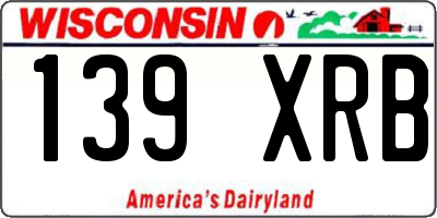 WI license plate 139XRB