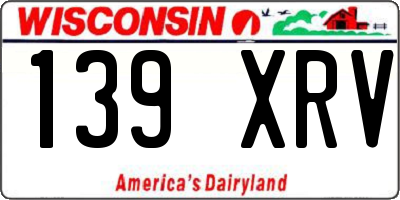 WI license plate 139XRV