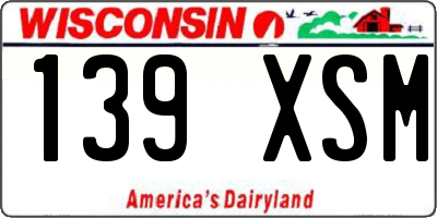 WI license plate 139XSM