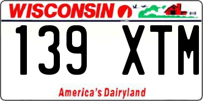 WI license plate 139XTM