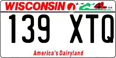 WI license plate 139XTQ