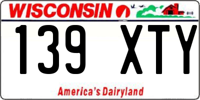 WI license plate 139XTY