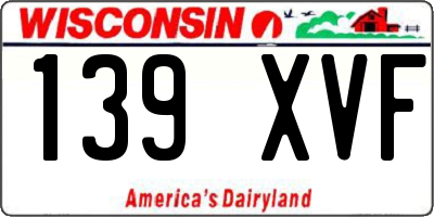 WI license plate 139XVF