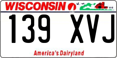 WI license plate 139XVJ