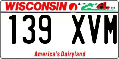 WI license plate 139XVM