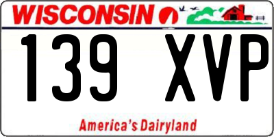 WI license plate 139XVP
