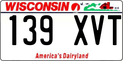 WI license plate 139XVT