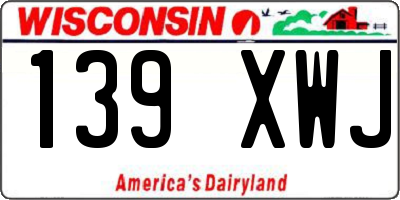 WI license plate 139XWJ