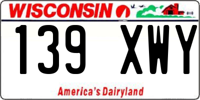 WI license plate 139XWY