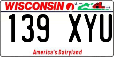 WI license plate 139XYU