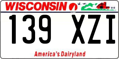 WI license plate 139XZI