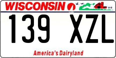 WI license plate 139XZL