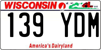 WI license plate 139YDM