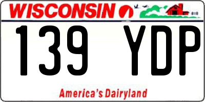 WI license plate 139YDP
