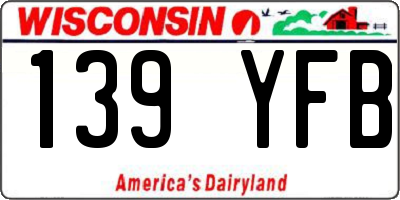 WI license plate 139YFB