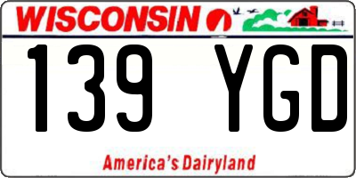 WI license plate 139YGD