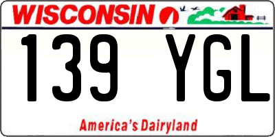 WI license plate 139YGL
