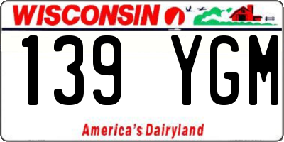 WI license plate 139YGM