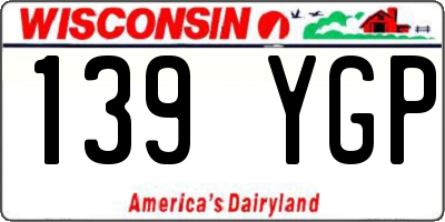 WI license plate 139YGP