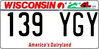 WI license plate 139YGY