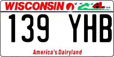WI license plate 139YHB