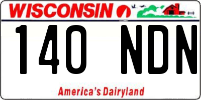 WI license plate 140NDN