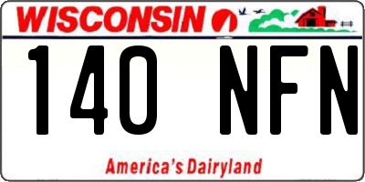 WI license plate 140NFN