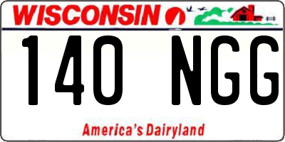 WI license plate 140NGG