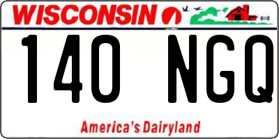 WI license plate 140NGQ