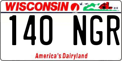 WI license plate 140NGR