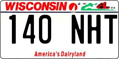 WI license plate 140NHT