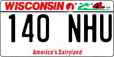 WI license plate 140NHU