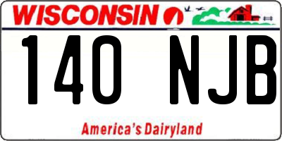 WI license plate 140NJB