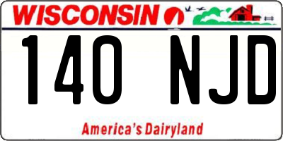 WI license plate 140NJD