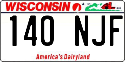 WI license plate 140NJF