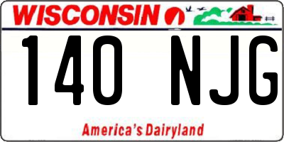 WI license plate 140NJG