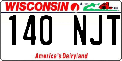 WI license plate 140NJT