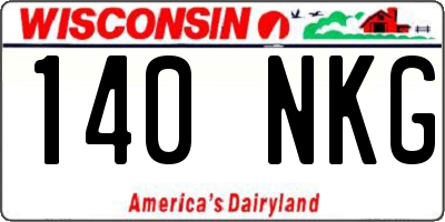 WI license plate 140NKG