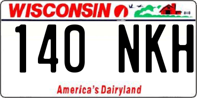 WI license plate 140NKH