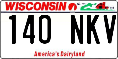 WI license plate 140NKV
