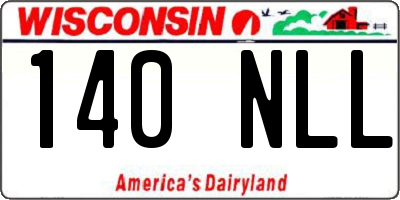 WI license plate 140NLL