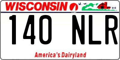 WI license plate 140NLR