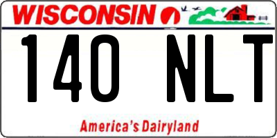 WI license plate 140NLT